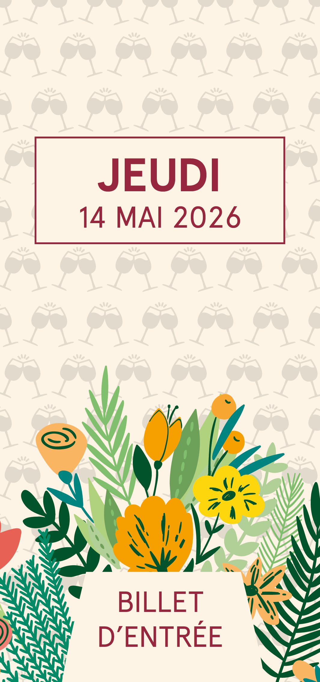 Entrée valable le jeudi 14 mai 2026